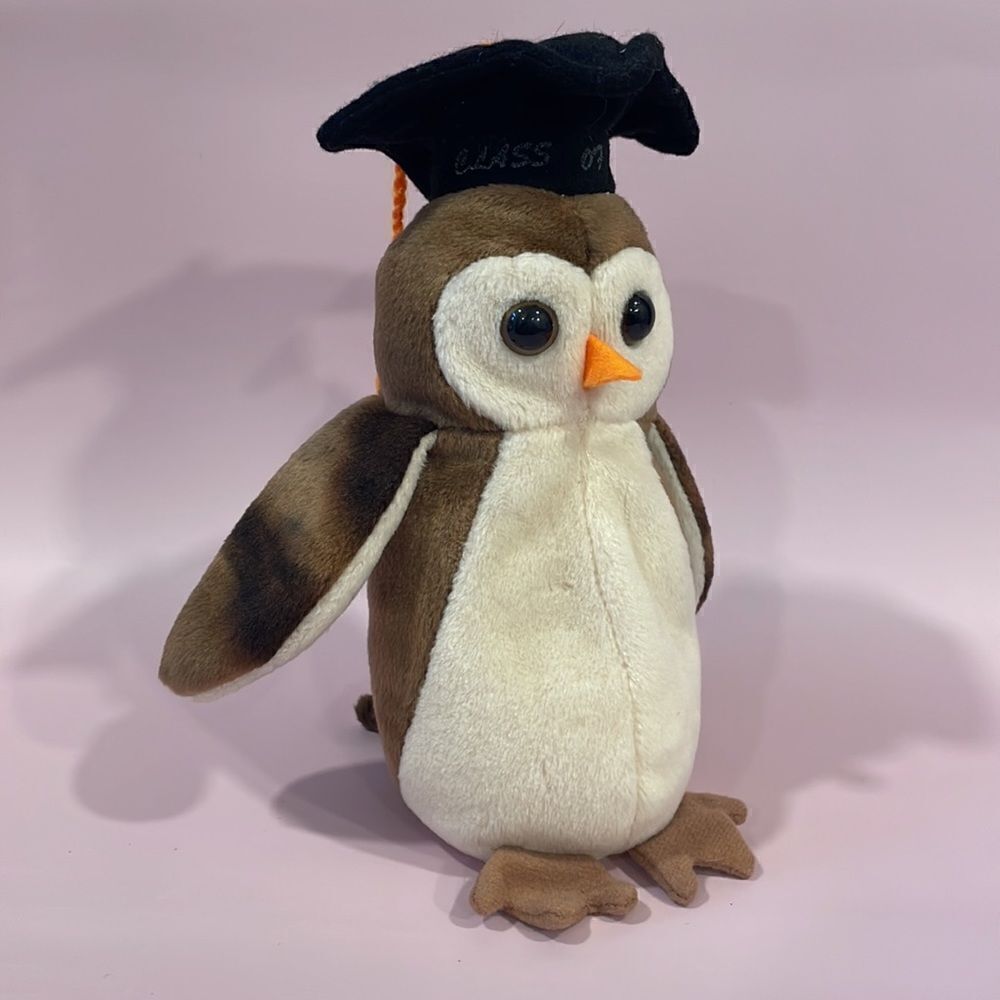 1998 Original Ty Beanie Baby Wise the Owl Class of ‘98 Excellent Used Condition - Picture 6 of 9
